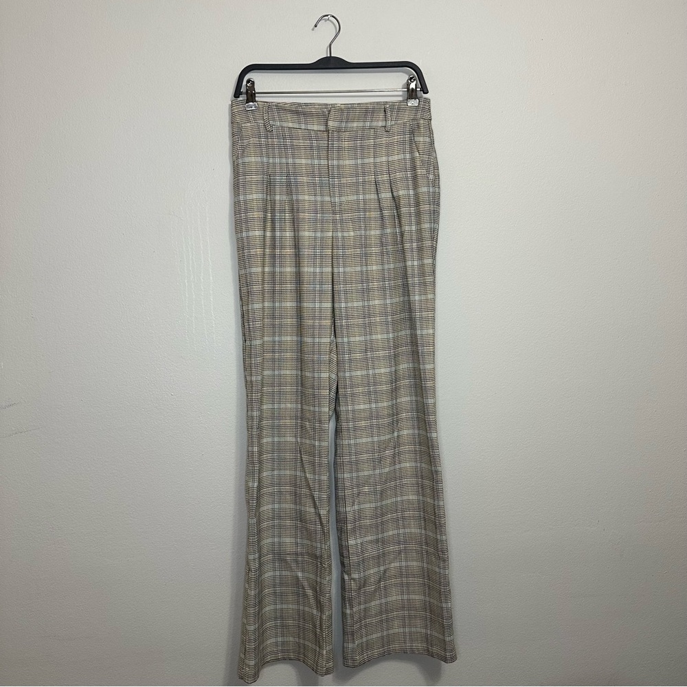 AKIRA Plaid Wide Leg Trousers